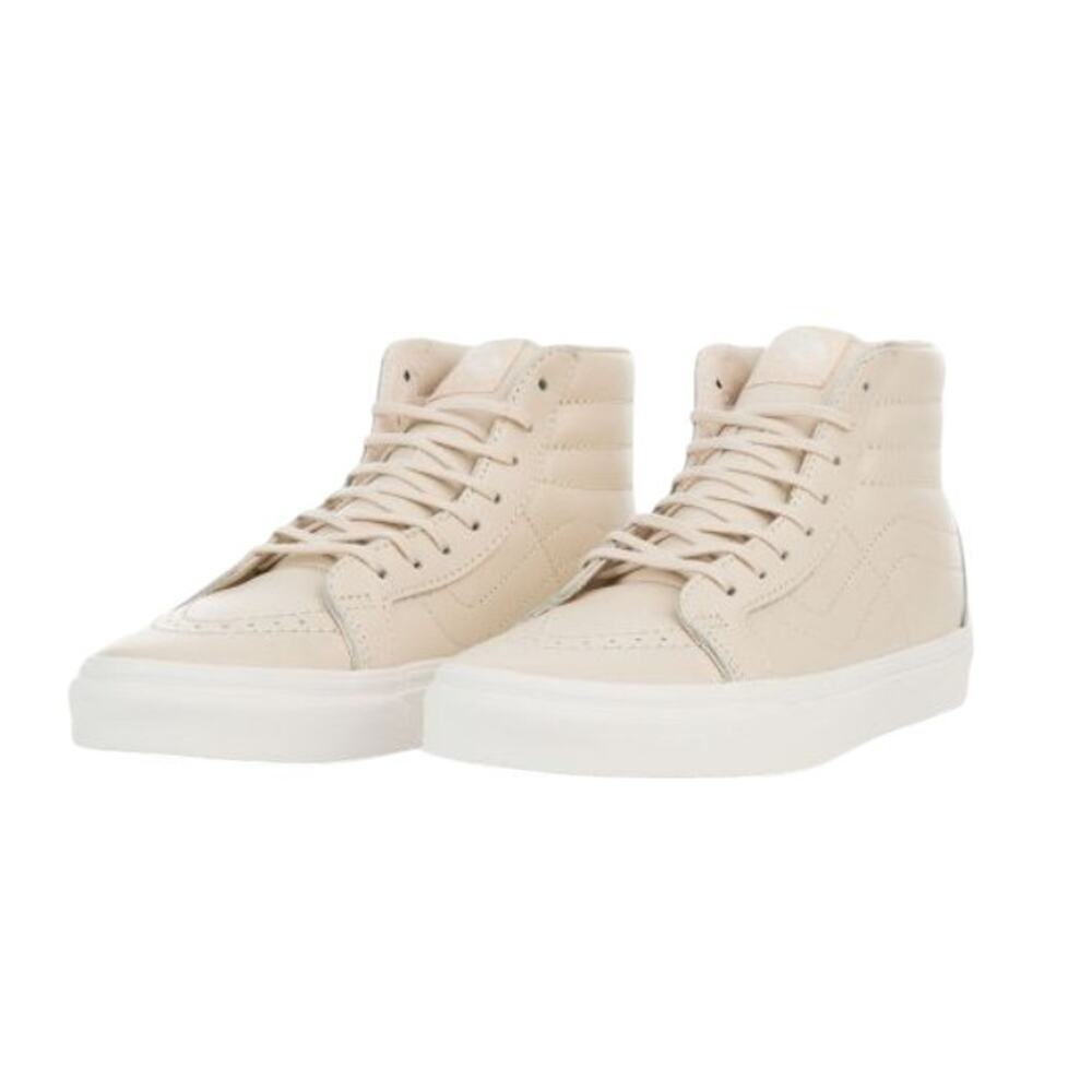 VANS SK8 Hi Reissue DX Leather Whisper Pink/Gold Skate Shoes Size 5.5 W